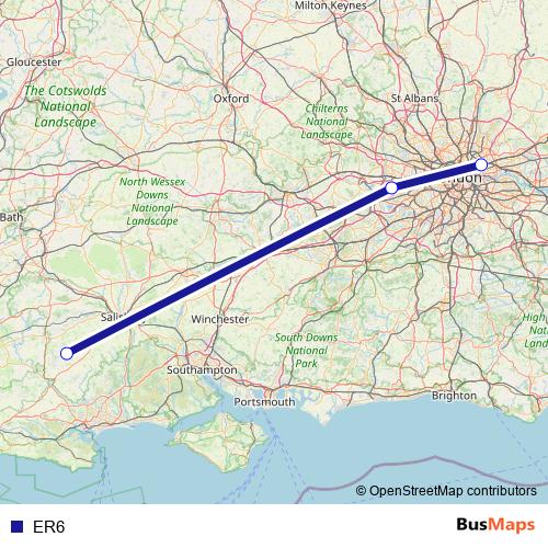 ER6 bus Line Map