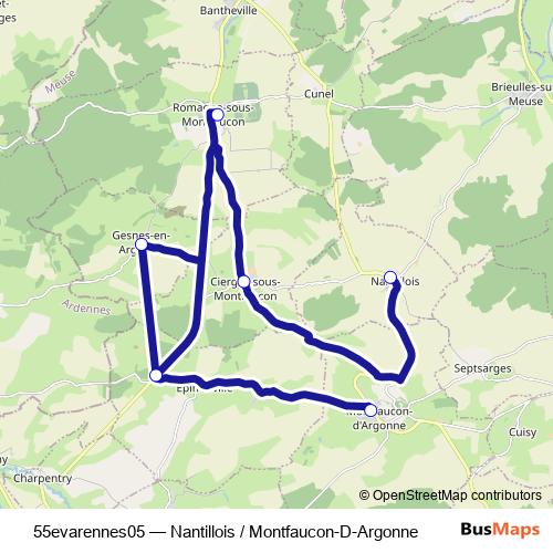 55evarennes05 bus Line Map