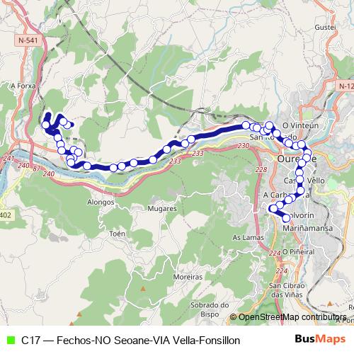 C17 bus Line Map
