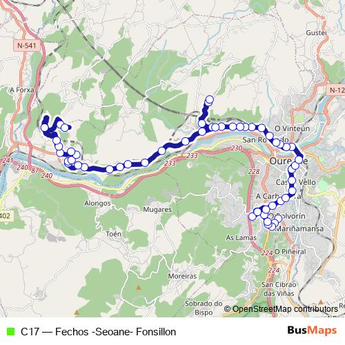 C17 bus Line Map