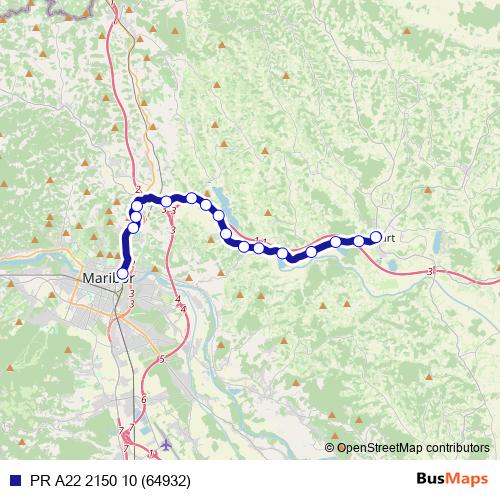 PR A22 2150 10 (64932) bus Line Map