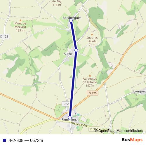 4-2-308 bus Line Map