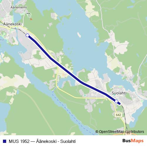 MUS 1952 rail Line Map