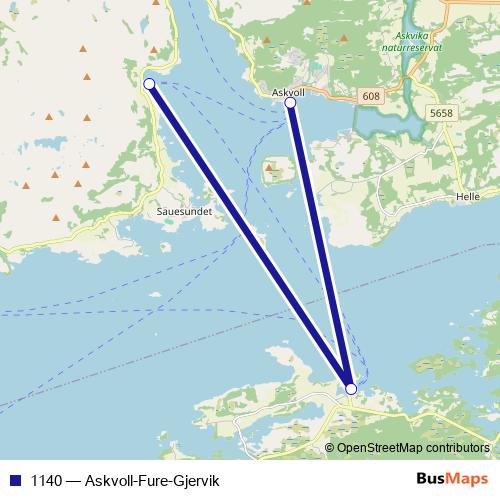 1140 ferry Line Map