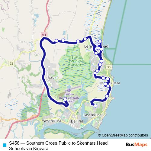 S456 bus Line Map