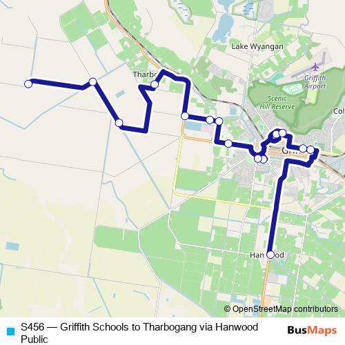 S456 bus Line Map