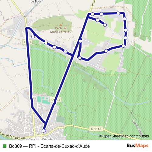 Bc309 bus Line Map