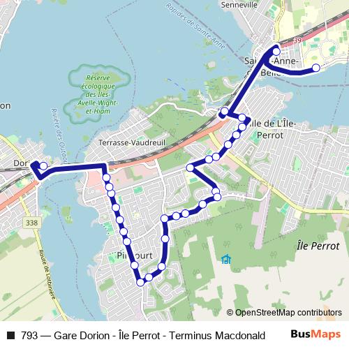 793 bus Line Map