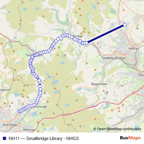 NH11 bus Line Map