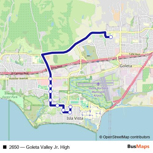 2650 bus Line Map