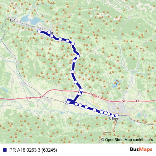 PR A18 0263 3 (63245) bus Line Map