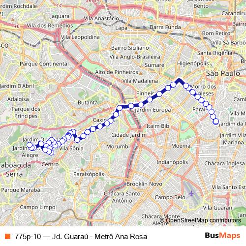 775p-10 bus Line Map