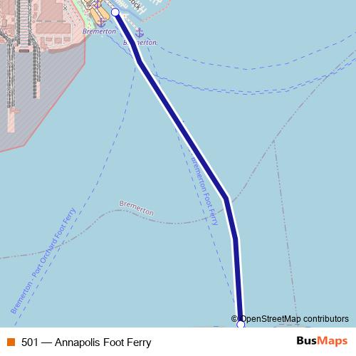 501 ferry Line Map