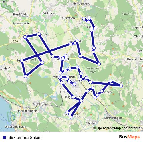 697 emma Salem bus Line Map