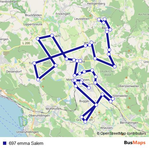 697 emma Salem bus Line Map