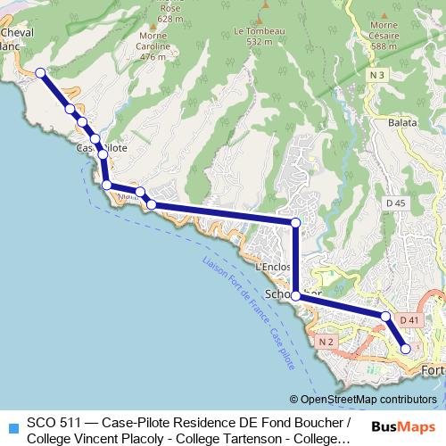SCO 511 bus Line Map