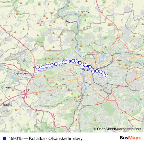 199015 tram Line Map