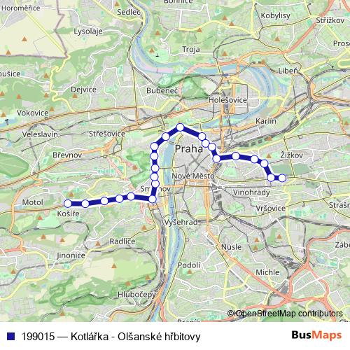 199015 tram Line Map