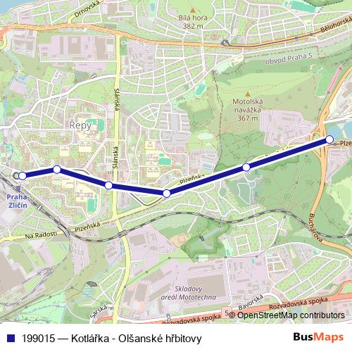 199015 tram Line Map