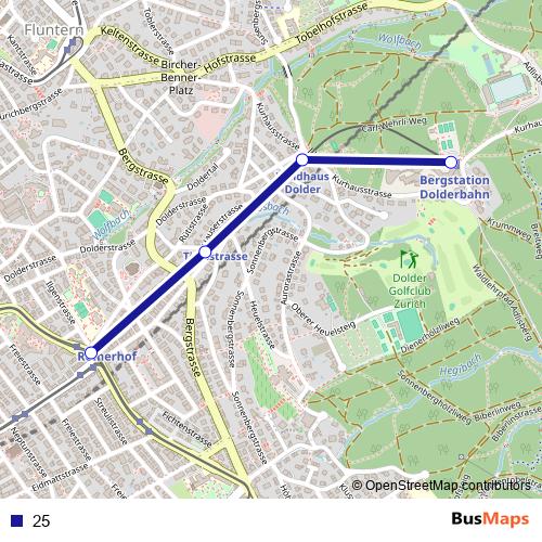 25 funicular Line Map