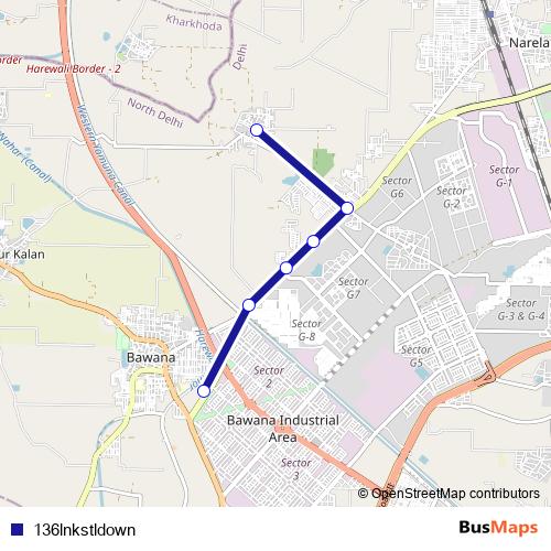 136lnkstldown bus Line Map