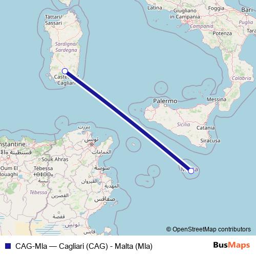 CAG-Mla air Line Map