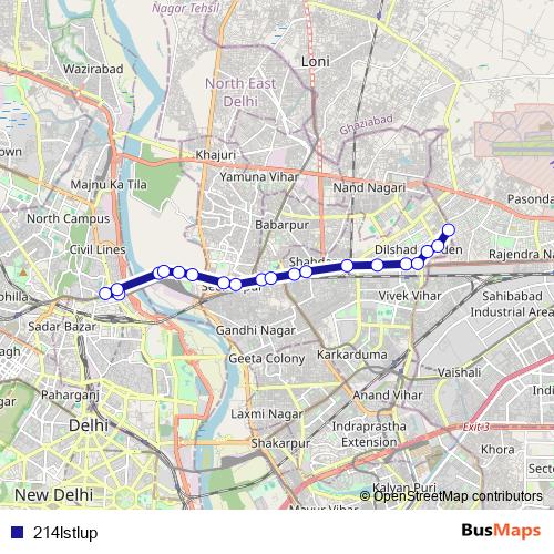 214lstlup bus Line Map