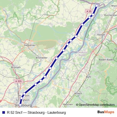 R 52 Sncf rail Line Map