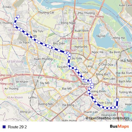 Route 29 2 bus Line Map