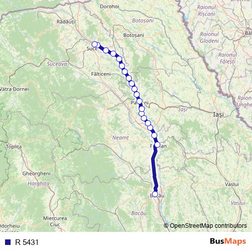 R 5431 rail Line Map