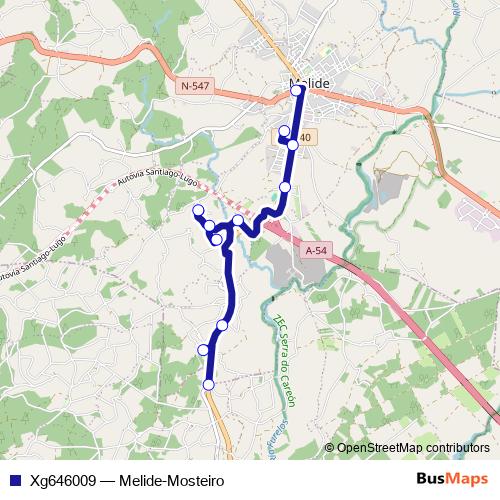 Xg646009 bus Line Map