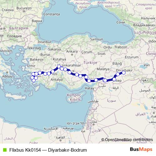 Flixbus Kk0154 bus Line Map