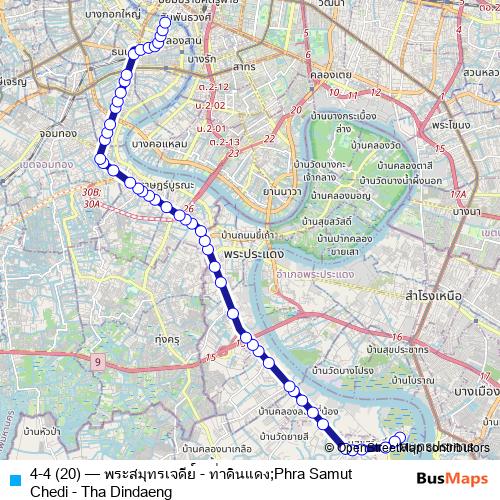 4-4 (20) bus Line Map