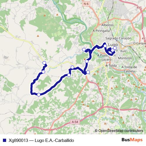 Xg890013 bus Line Map