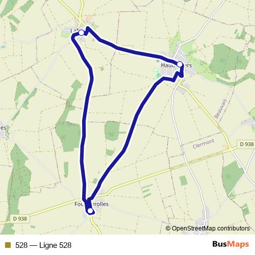 528 bus Line Map