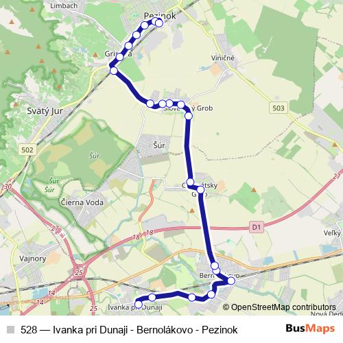 528 bus Line Map