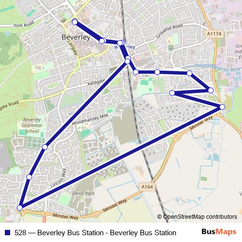528 bus Line Map