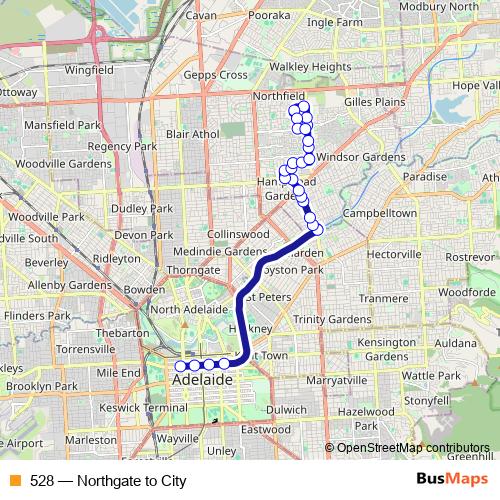 528 bus Line Map