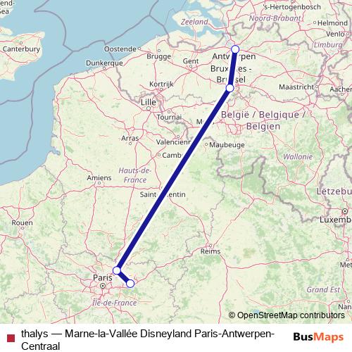 thalys rail Line Map