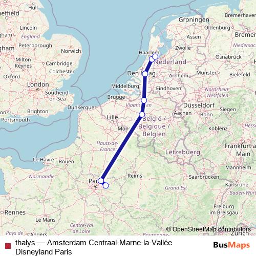 thalys rail Line Map
