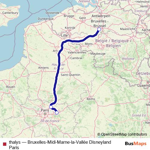 thalys rail Line Map