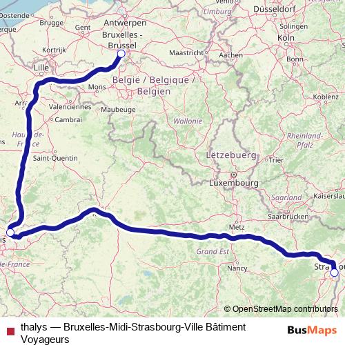 thalys rail Line Map