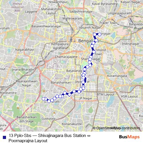 13 Pplo-Sbs bus Line Map