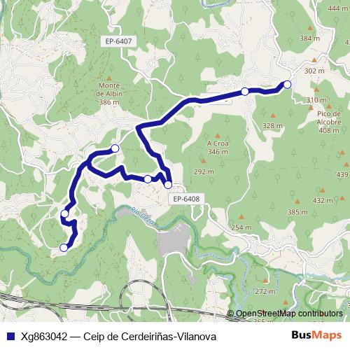 Xg863042 bus Line Map