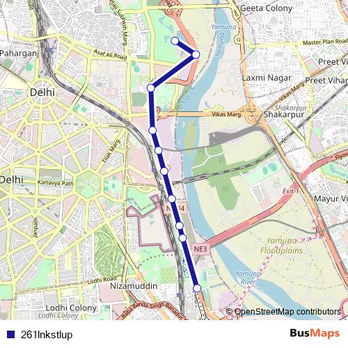 261lnkstlup bus Line Map
