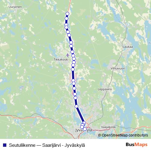 Seutuliikenne bus Line Map