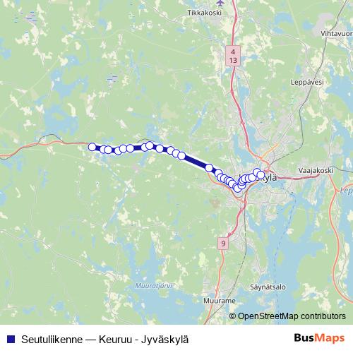 Seutuliikenne bus Line Map
