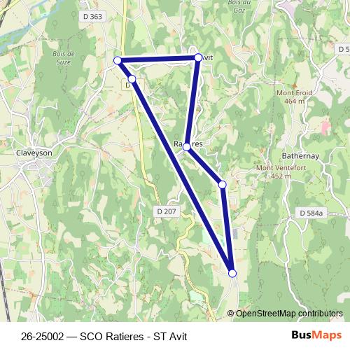 26-25002 bus Line Map