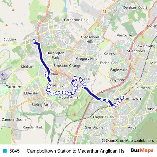 5045 bus Line Map