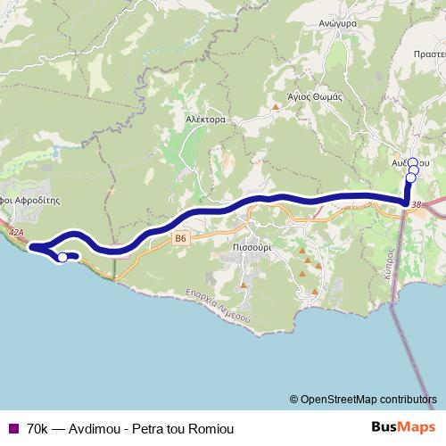70k bus Line Map